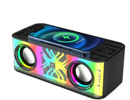 Colorful Light Bluetooth Speaker Dual Speaker Outdoor Wireless Charger--My Store-My Store