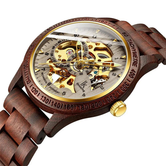 Classic Wooden Men's Mechanical Watch--My Store-My Store