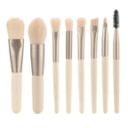 8Pcs Makeup Brushes Set--My Store-Color:Beige-Size:8pcs Brushes