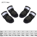 Waterproof Reflective Dog Boots--My Store-Color:Black-Size:5