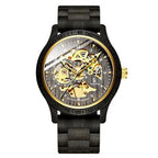 Classic Wooden Men's Mechanical Watch--My Store-Color:Black