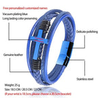 Men Chakra Bracelet--My Store-Color:Blue-Size:18.5cm