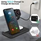 3in1 Wireless Fast Charger Dock Station--My Store-My Store