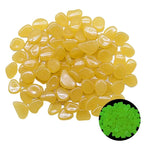 Glow in the Dark Garden Pebbles--My Store-Color:Dark yellow-Size:50pcs