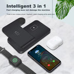 3in1 Wireless Fast Charger Dock Station--My Store-My Store