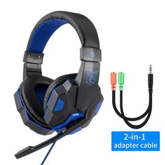 Led Light Wired Gamer Headset--My Store-Color:Black Blue No Light