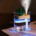 160ML Ultrasonic Air Humidifier Clear Cactus Color Light USB Essential Oil Diffuser Car Purifier Aroma Diffusor Anion Mist Maker--My Store-My Store