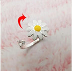Fidget Spinner Rotatable Ring For Women--My Store-Color:Daisy 4-Size:Resizable