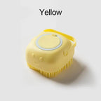 Soft Silicone Dog Brush--My Store-Color:Soft Yellow Square