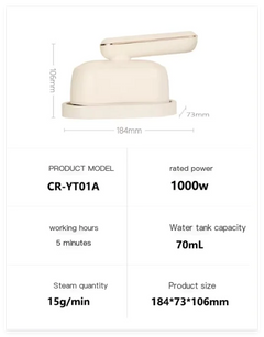 New bealer Travel Iron With Dual Voltage 120V220V Lightweight