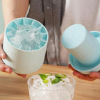 Silicone Cylinder Portable Ice Maker Bucket--My Store-My Store