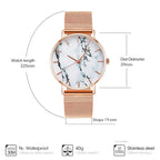 Fashion Rose Gold Mesh Band Creative Marble Female Wrist Watch Luxury Women Quartz Watches Gifts Relogio Feminino Drop Shipping--My Store-My Store
