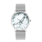 Fashion Rose Gold Mesh Band Creative Marble Female Wrist Watch Luxury Women Quartz Watches Gifts Relogio Feminino Drop Shipping--My Store-Color:Silver