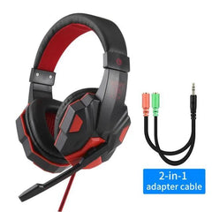 Led Light Wired Gamer Headset--My Store-Color:Black Red No Light