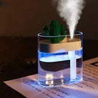 160ML Ultrasonic Air Humidifier Clear Cactus Color Light USB Essential Oil Diffuser Car Purifier Aroma Diffusor Anion Mist Maker--My Store-Color:Clear-Size:N/A