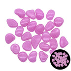 Glow in the Dark Garden Pebbles--My Store-Color:Rose red-Size:50pcs