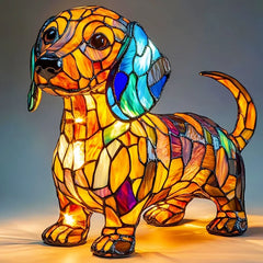 Dog-Themed LED Resin Night Lamp