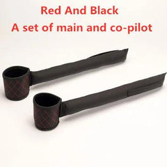 Leather Car Seat Gap Filler--My Store-Color:Red and Black-Size:2pcs