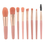 8Pcs Makeup Brushes Set--My Store-Color:Pink-Size:8pcs Brushes