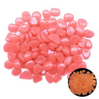 Glow in the Dark Garden Pebbles--My Store-Color:Orange pink-Size:25pcs