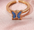 Fidget Spinner Rotatable Ring For Women--My Store-Color:Butterfly 1-Size:Resizable