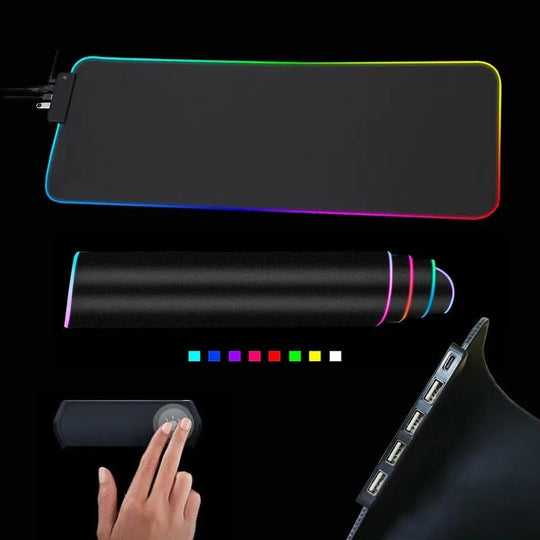 RGB Mouse Pad with Cable--My Store-My Store