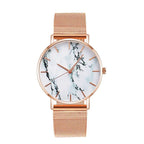 Fashion Rose Gold Mesh Band Creative Marble Female Wrist Watch Luxury Women Quartz Watches Gifts Relogio Feminino Drop Shipping--My Store-Color:Rose gold