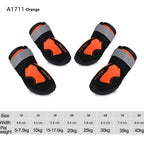 Waterproof Reflective Dog Boots--My Store-Color:Orange-Size:1