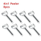 Stainless Steel Kitchen Vegetable Peeler--My Store-Size:4 in 1 (8pcs)