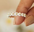 Fidget Spinner Rotatable Ring For Women--My Store-Color:Daisy 1-Size:Resizable