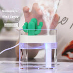 160ML Ultrasonic Air Humidifier Clear Cactus Color Light USB Essential Oil Diffuser Car Purifier Aroma Diffusor Anion Mist Maker--My Store-My Store