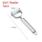 Stainless Steel Kitchen Vegetable Peeler--My Store-Size:2 in 1 (1pcs)