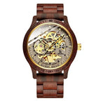 Classic Wooden Men's Mechanical Watch--My Store-Color:Red