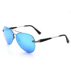 Luxury Brand Sunglasses Men--My Store-Color:SILVER-BLUE-Size:Standard Package